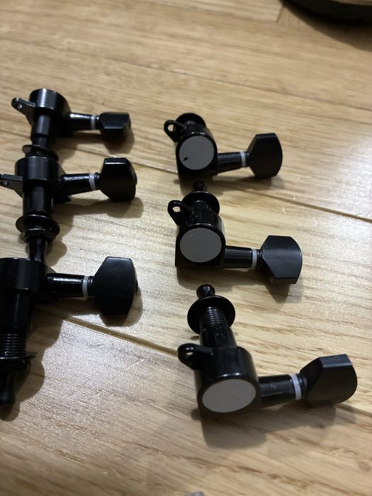 Klucze czarne 6r + 6l +GRATIS struny do gitary elektrycznej nowe