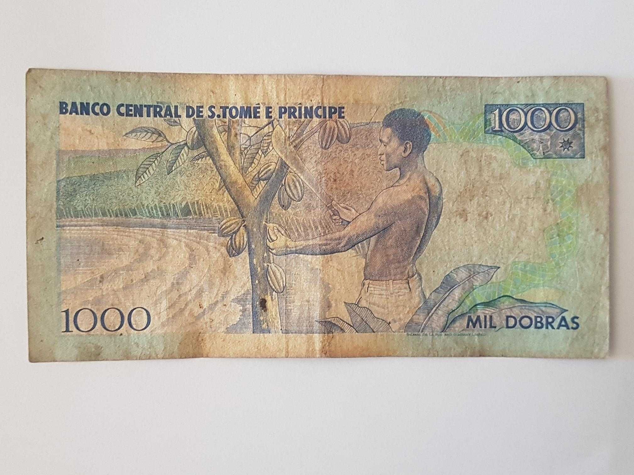 Nota 1000 Dobras (Nº4) São Tomé e Príncipe Ano:1993
