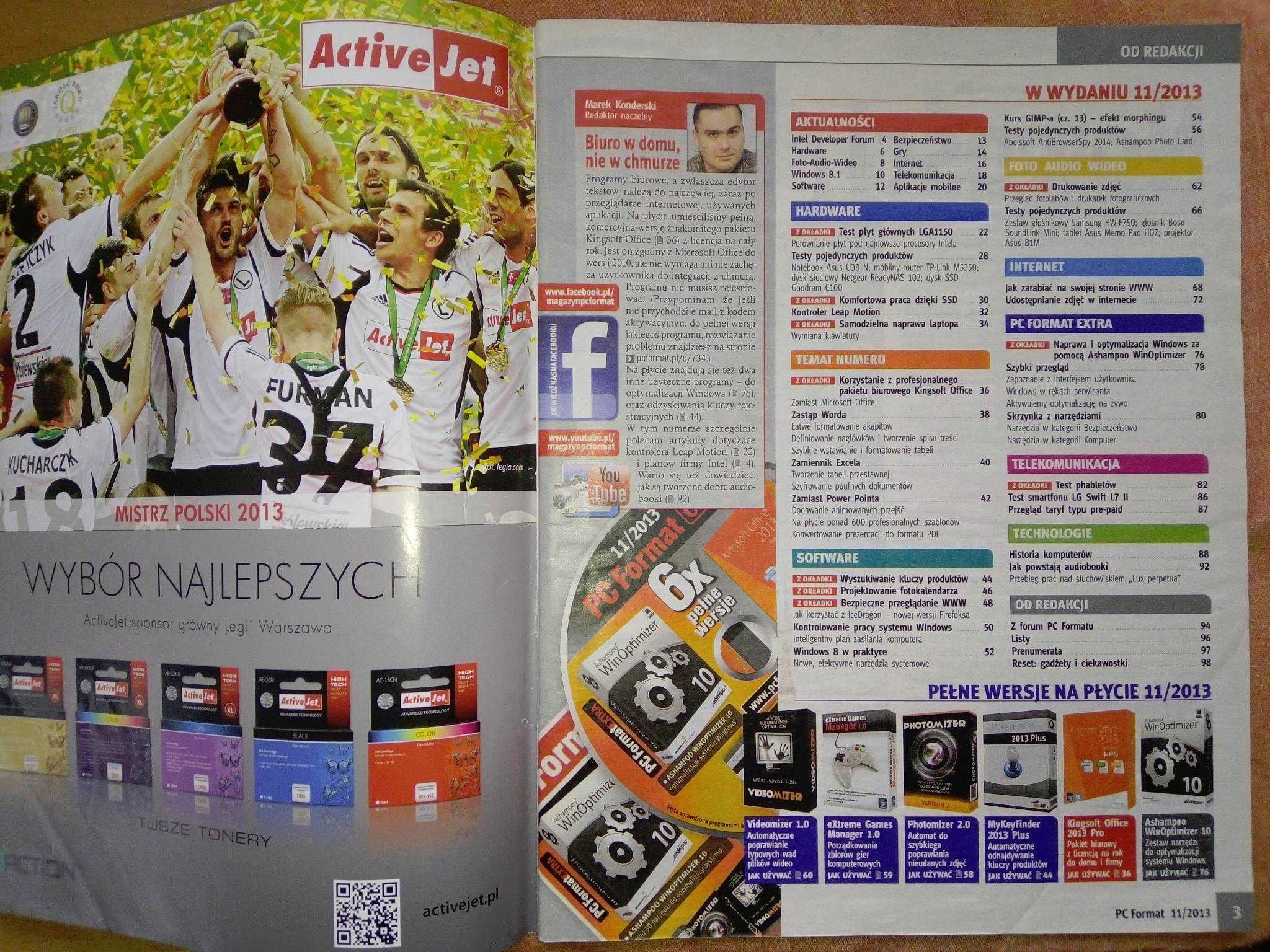 PC Format 11 2013 listopad (159) Gazeta + płyta CD Czasopismo