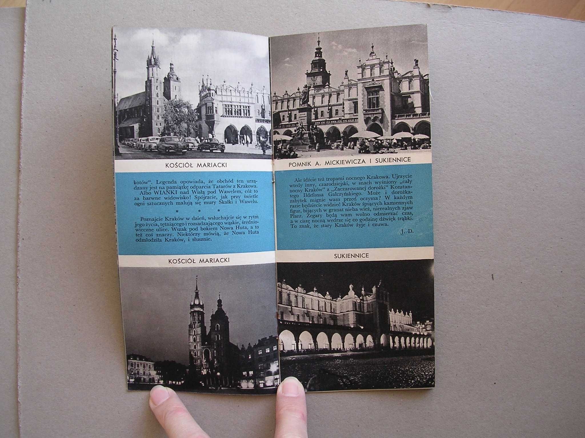 Stara broszurka z prl u Kraków dniem i nocą 1963 rok Wawel Tourist