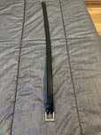 Cinto em pele preto castanho 80cm