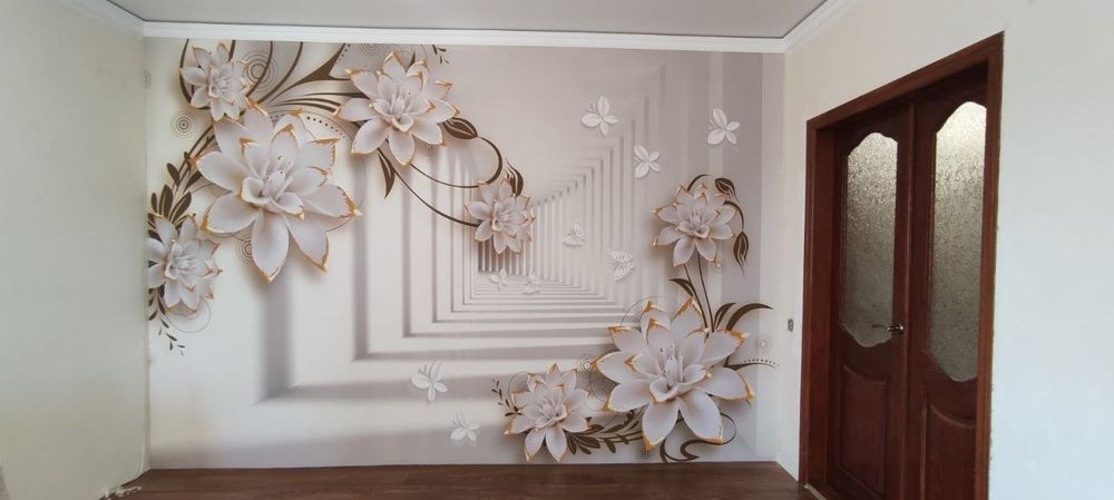 Поклейка шпалер обоев обоїв, покраска від майстрів