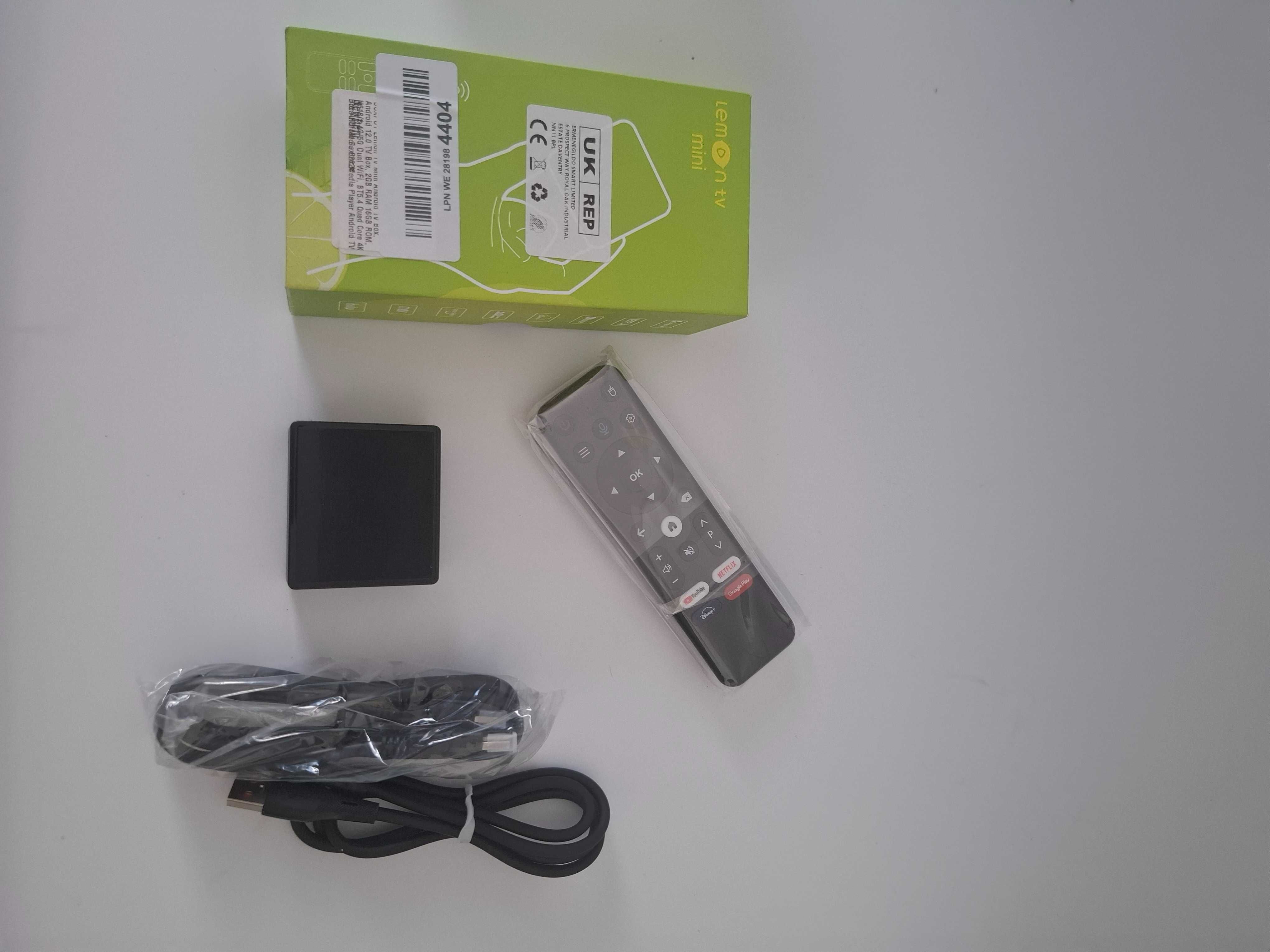 Lemon TV Mini Android TV Box, Android 12.0 TV Box, 2 GB RAM 16 GB ROM