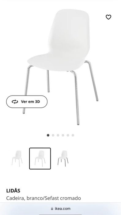 Mesa de vidro branco cozinha oferta de 4 Cadeiras