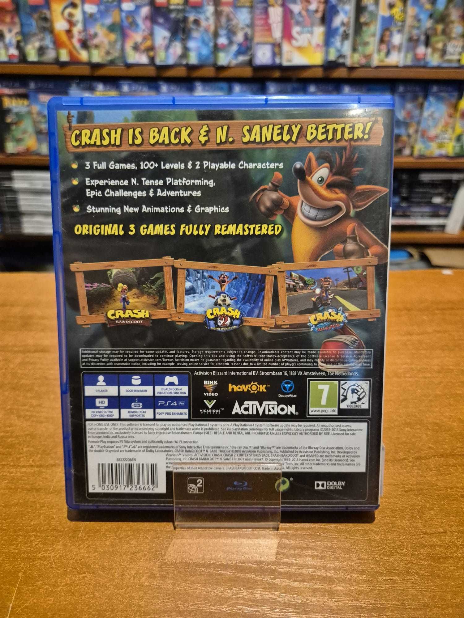 Gra Crash Bandicoot N' Sane Trilogy PS4 / Sklep / Wymiana / Poznań /