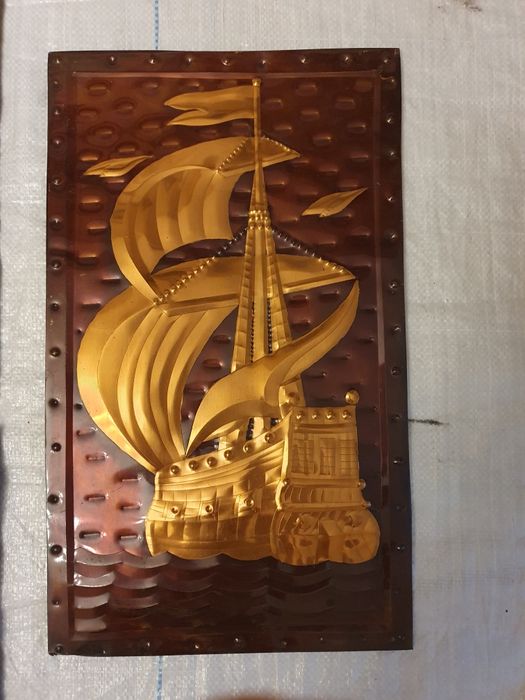 Картина чеканка медная