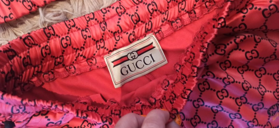 Gucci komplet S/M mega satyna logowany