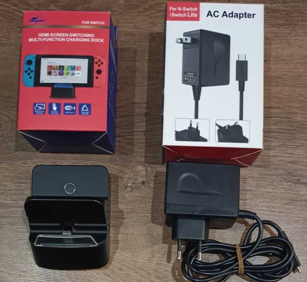 Nintendo Switch+2-ga stacja dokująca+2X Whell Pair