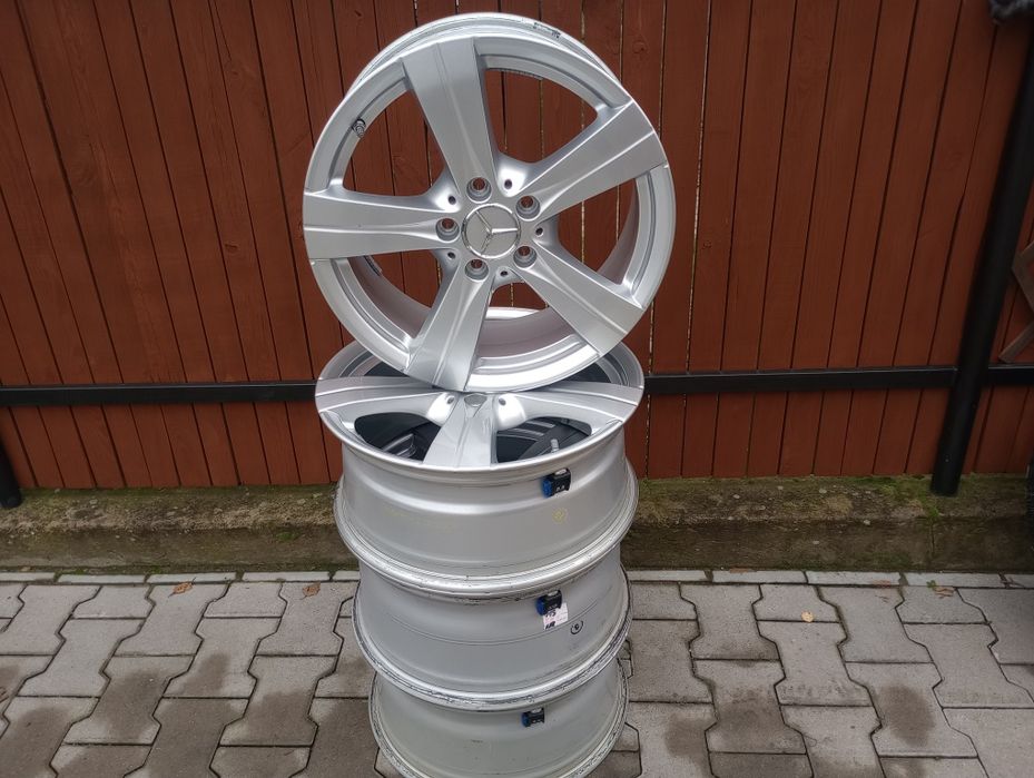 Nowe Alufelgi 17' Mercedes + czujniki TPMS Oryginalne Felgi 5x112