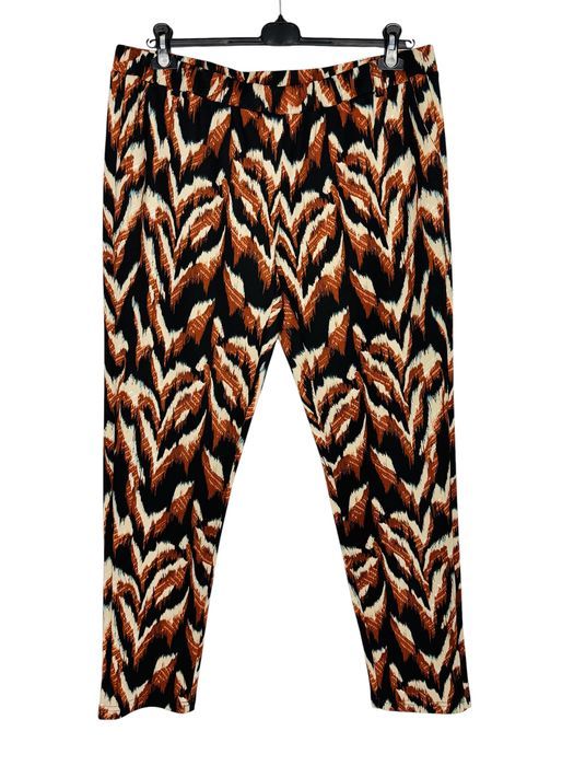 Elastyczne wzorzyste spodnie boho 4XL 48