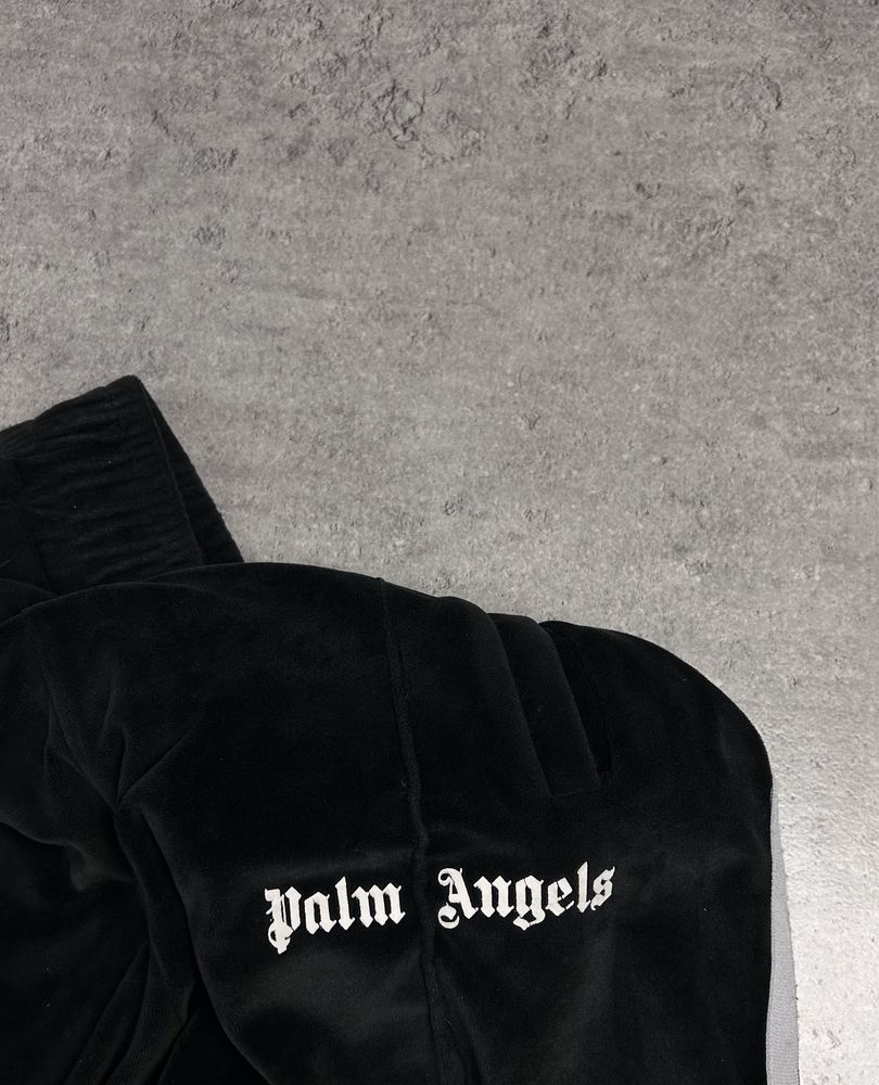 Palm Angels dresy spodnie dresowe czarne welurowe markowe