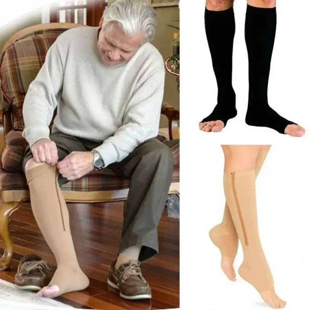 Компрессионные гольфы Zip Sox, носки от варикоза, зип сокс, S/M, L/XL