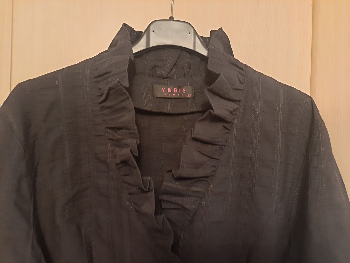 Bluzka koszulowa z połyskującą nitką L/XL V&BIS