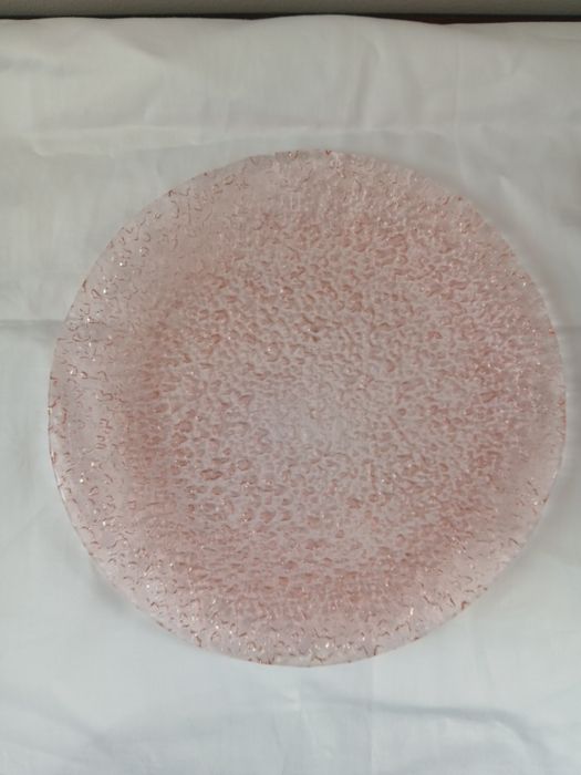 Ząbkowice PRL rozalinowy talerz Sahara 21 cm