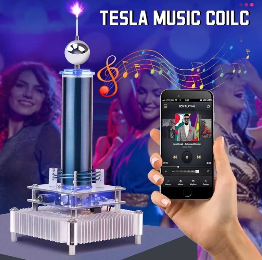 Głośnik Tesla Coil Music plazmowy zabawa nauka eksperyment