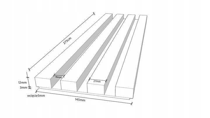 LAMELE NA PŁYCIE SLIM panel dekoracyjny dąb Wotan Catania i inne
