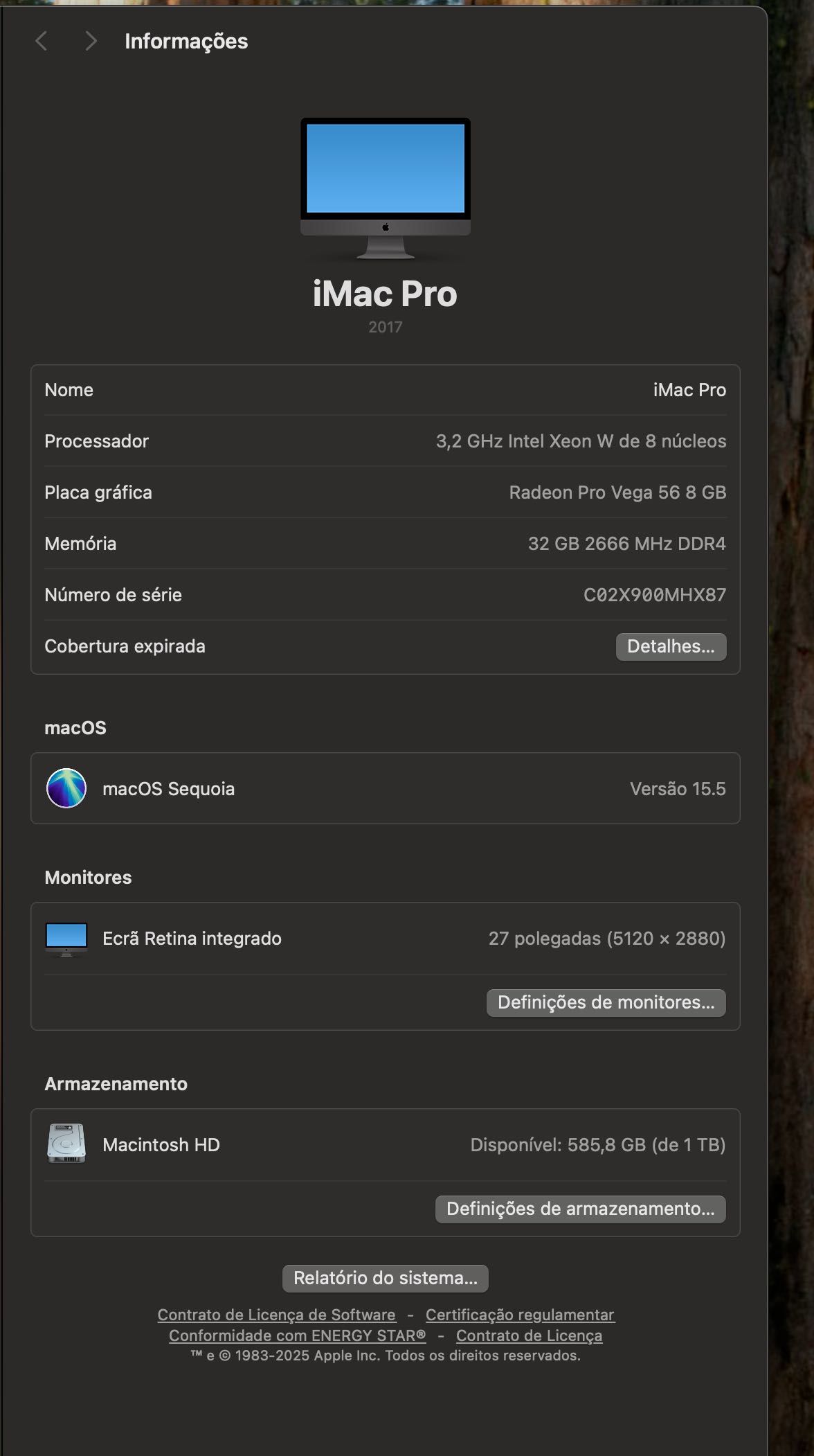 iMac Pro 27” 5K (2017) – 32GB RAM | 1TB SSD | Radeon Pro Vega 56