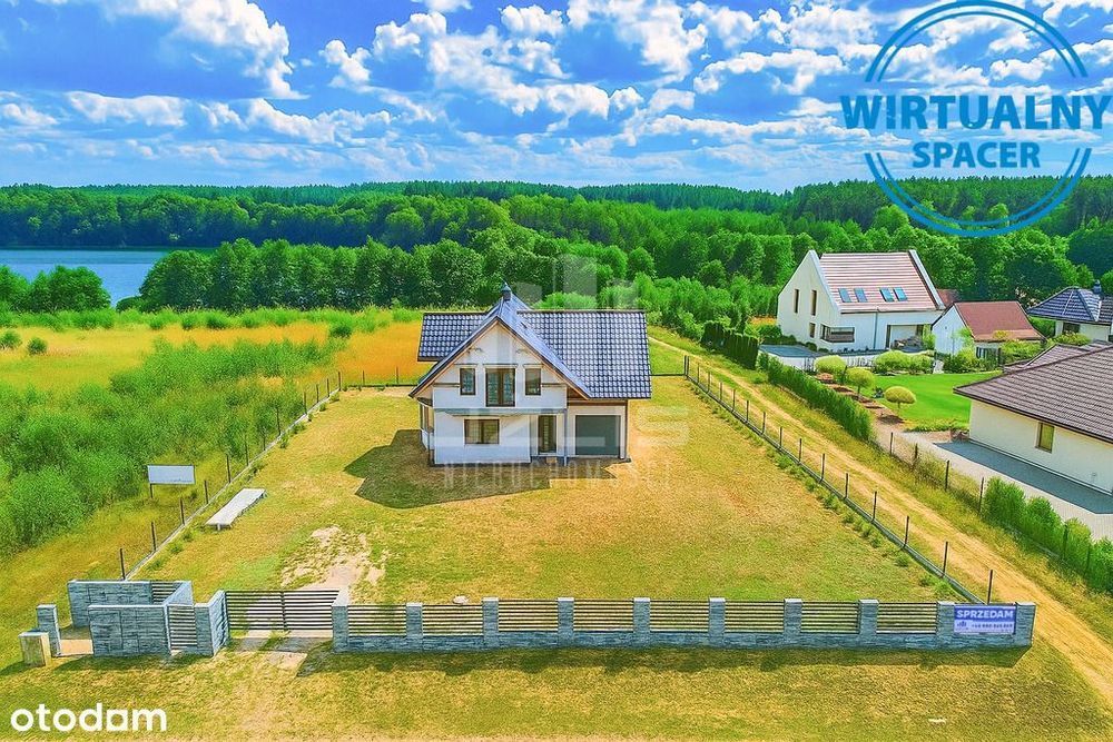 Dom z garażem przy jeziorze, lesie