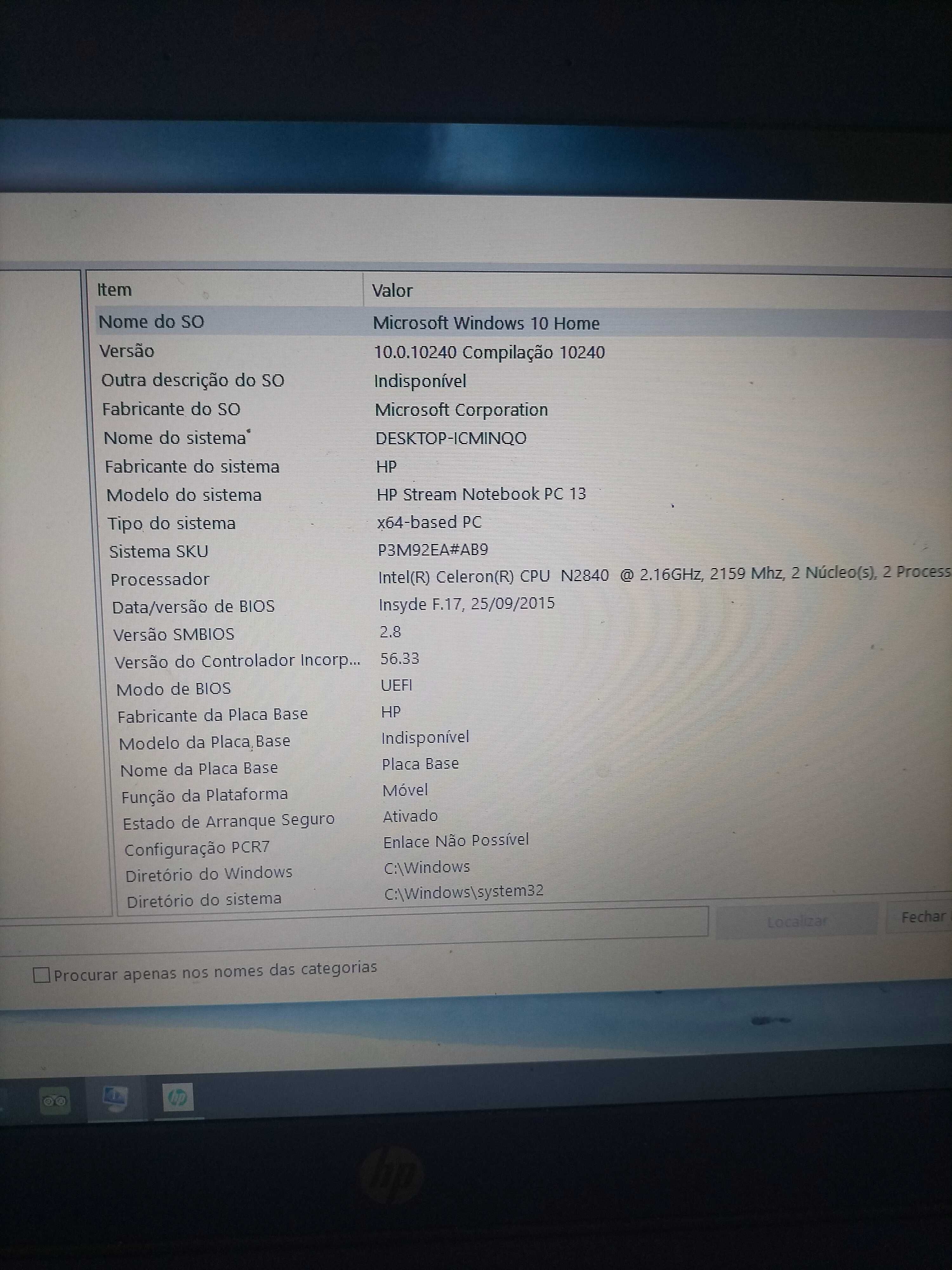 Portátil hp Stream notebook 13