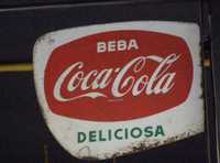 Letreiro chapa da coca Cola