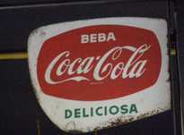 Letreiro chapa da coca Cola