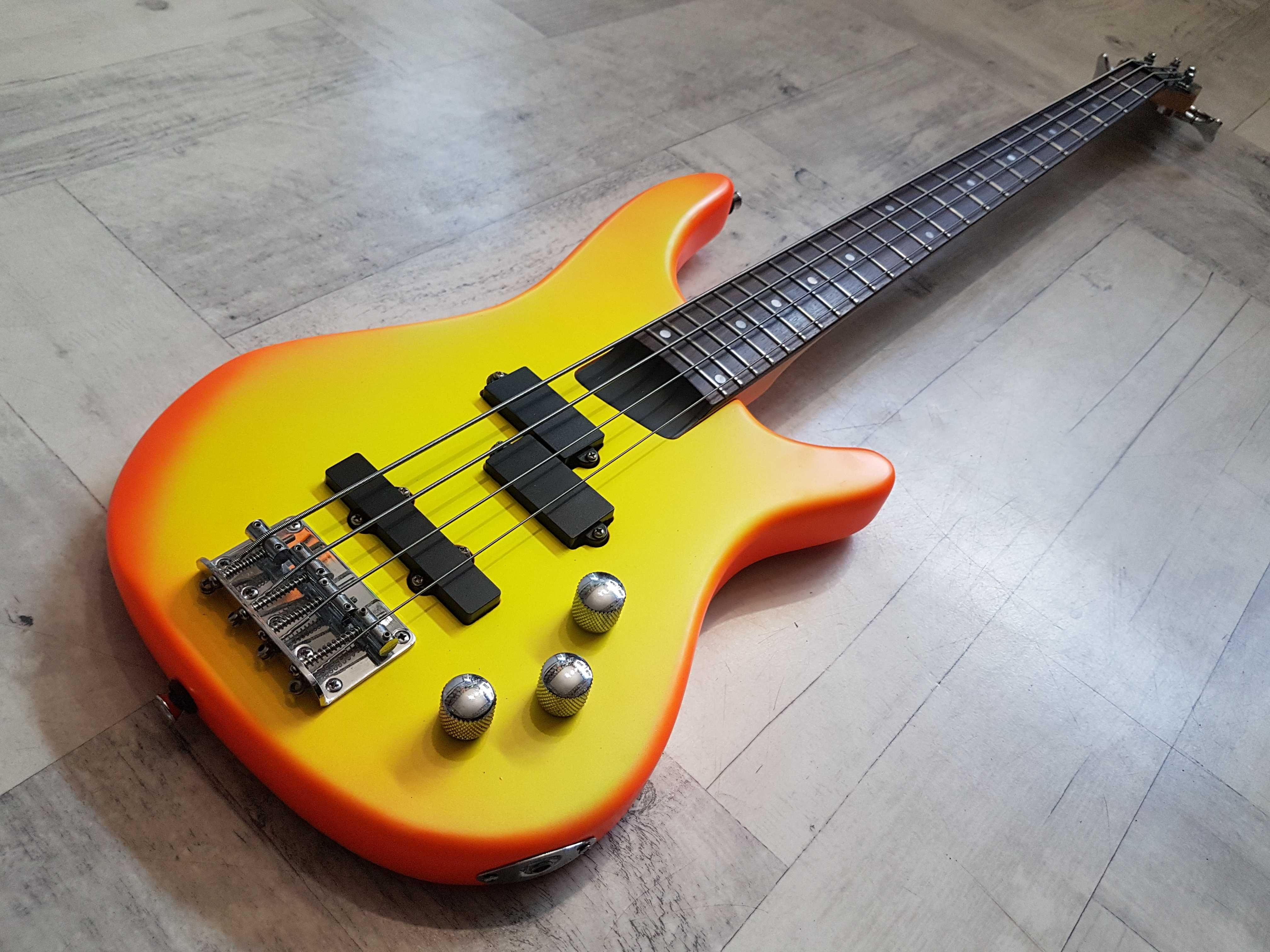 Gitara Basowa SkyWay Bass 4 yellow-orange neon - wysyłka Free -zamiana