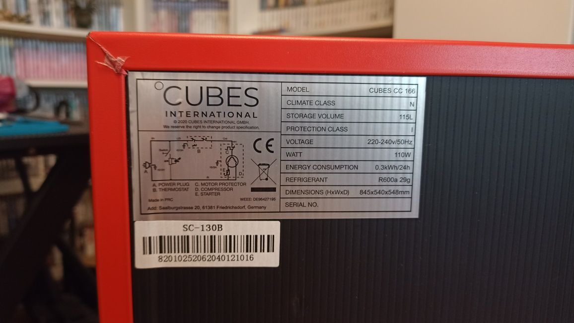 Lodówka Cubes CC 166 (coca-cola)