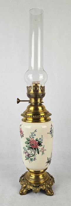 Piękna zbiornikowa lampa naftowa SECESJA Francja