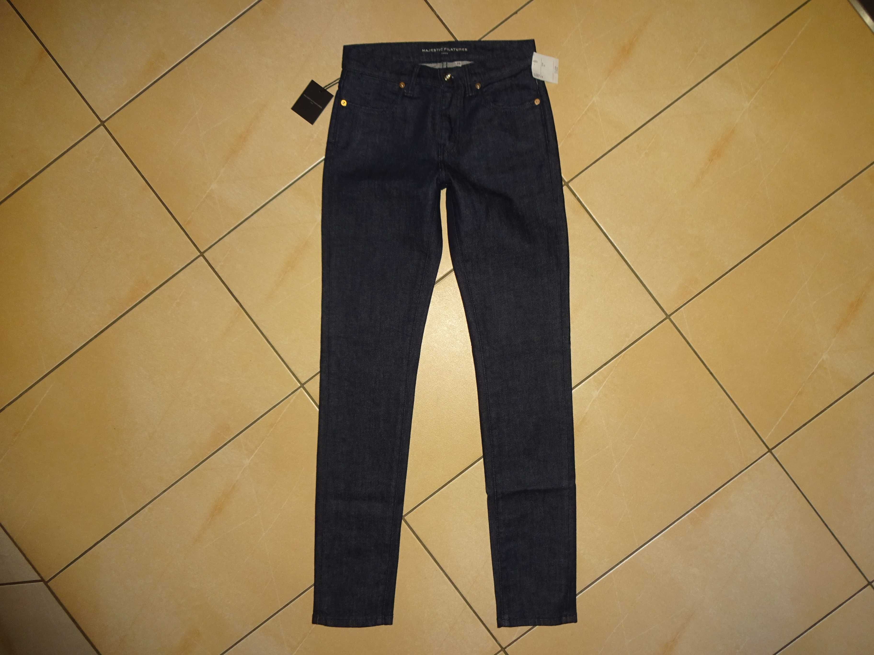 MAJESTIC FILATURES Paris Slim Cigarette spodnie jeansowe cygaretki 25