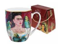 NOWY Kubek Frida Kahlo 400ml Autoportret Ja i moje papugi