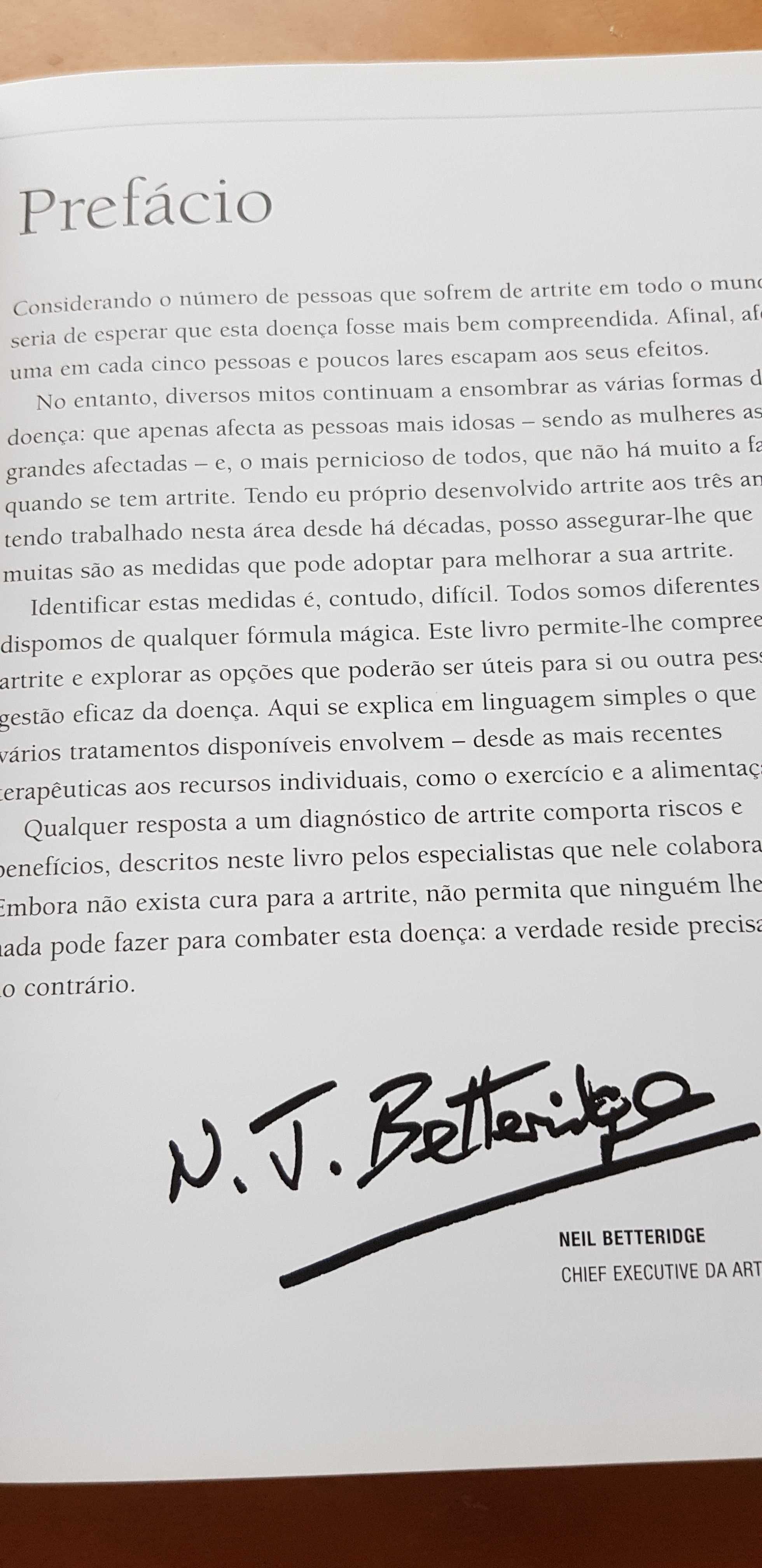 um livro sobre  Artrite