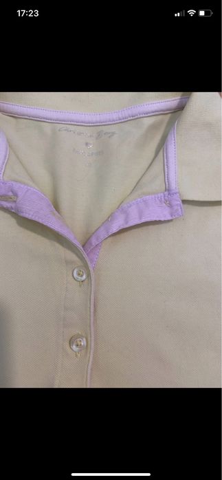 Christian Berg 42 damskie polo koszulka bluzka z kołnierzykiem żółta