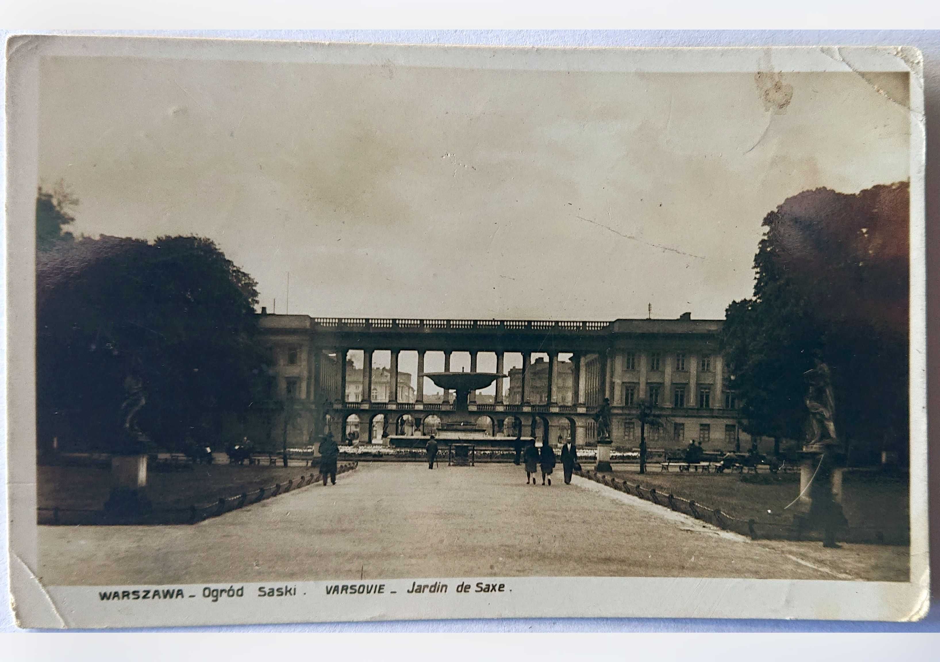 Kartka pocztowa - Warszawa Ogród Saski - 1931 r. (?) - Nr 45