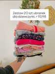 Zestaw paczka 20 szt ubranka dla dziewczynki r. 92/98 sukienka swetere