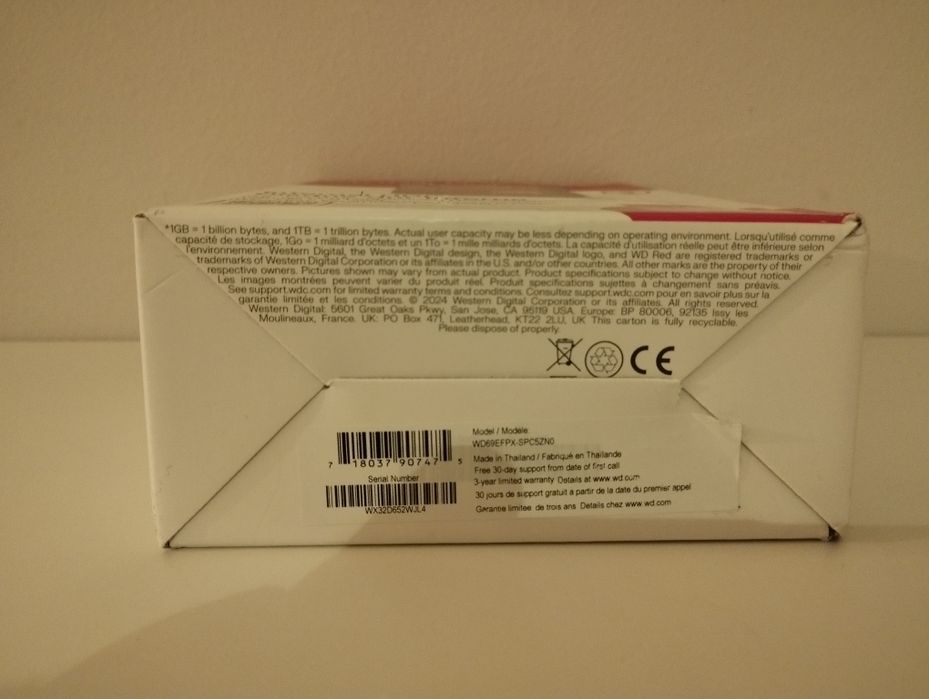 Жесткий диск Western Digital Red Plus 6TB 5400rpm 256МБ WD60EFPX 3.5