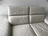 Creme Leather couch used but in very good condition