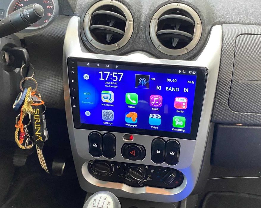 Rádio 2DIN 9"• Dacia LOGAN • SANDERO • DUSTER (2008 a 2012) • Android