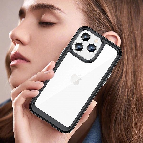 Etui Outer Braders sztywny pokrowiec z żelową ramką do iPhone 14 Pro M