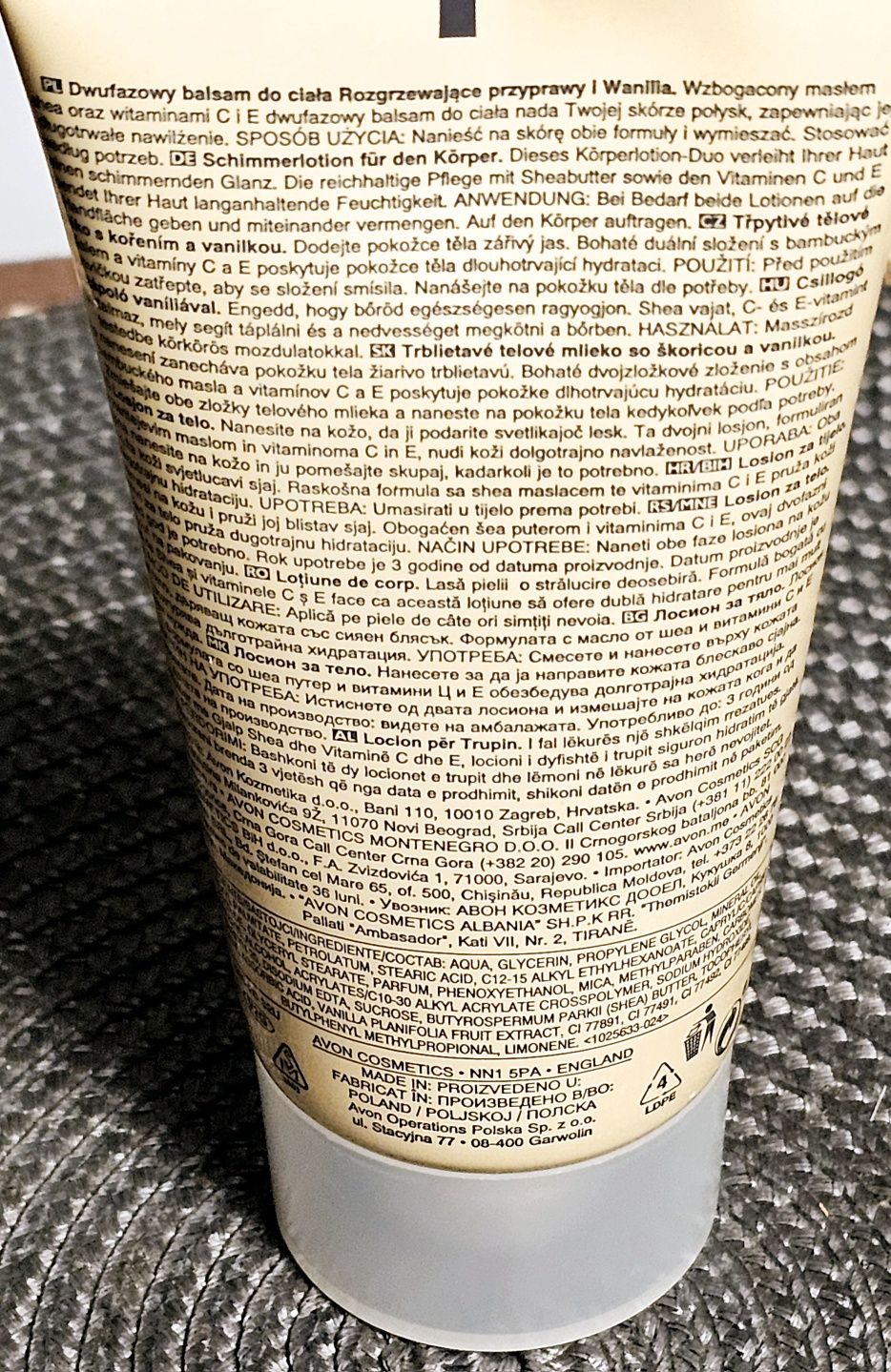 Nowe mieniące się mleczko do ciała z przyprawami i wanilią, 150 ml !