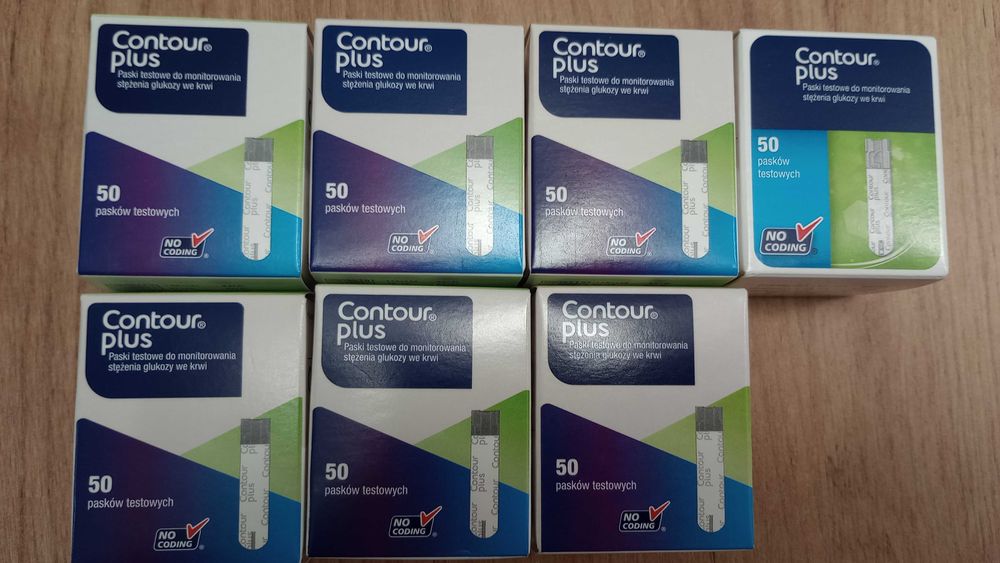 CONTOUR PLUS + paski DO POMIARU cukru, GLUKOZY 7 opakowań 30 zł za op.