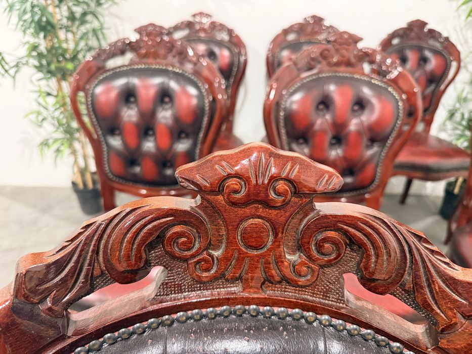 Ładny zestaw stół + 8 krzeseł w stylu ludwikowskim. Dowóz, wysyłka