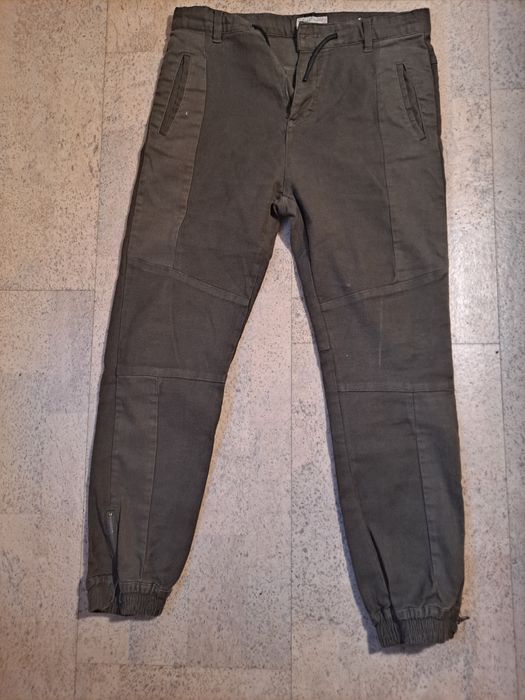 Spodnie Oliwkowe Zara Boys bawełna 100%