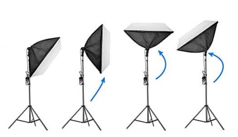 Lampa Studyjna Softbox Statyw Składany Zestaw