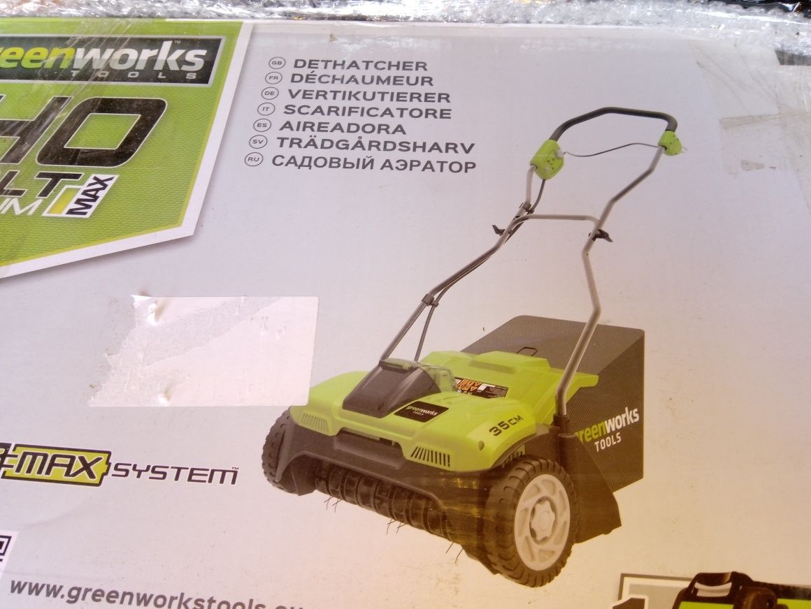 Areator - wertykulator Greenworks 40 volt nowy