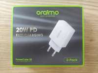 Комплект 2шт Oraimo зарядка 20W USB C быстрая зарядка блок питания