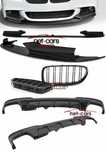 Spoiler + Grill + Dyfuzor BMW F10 F11 M Performance czarny połysk
