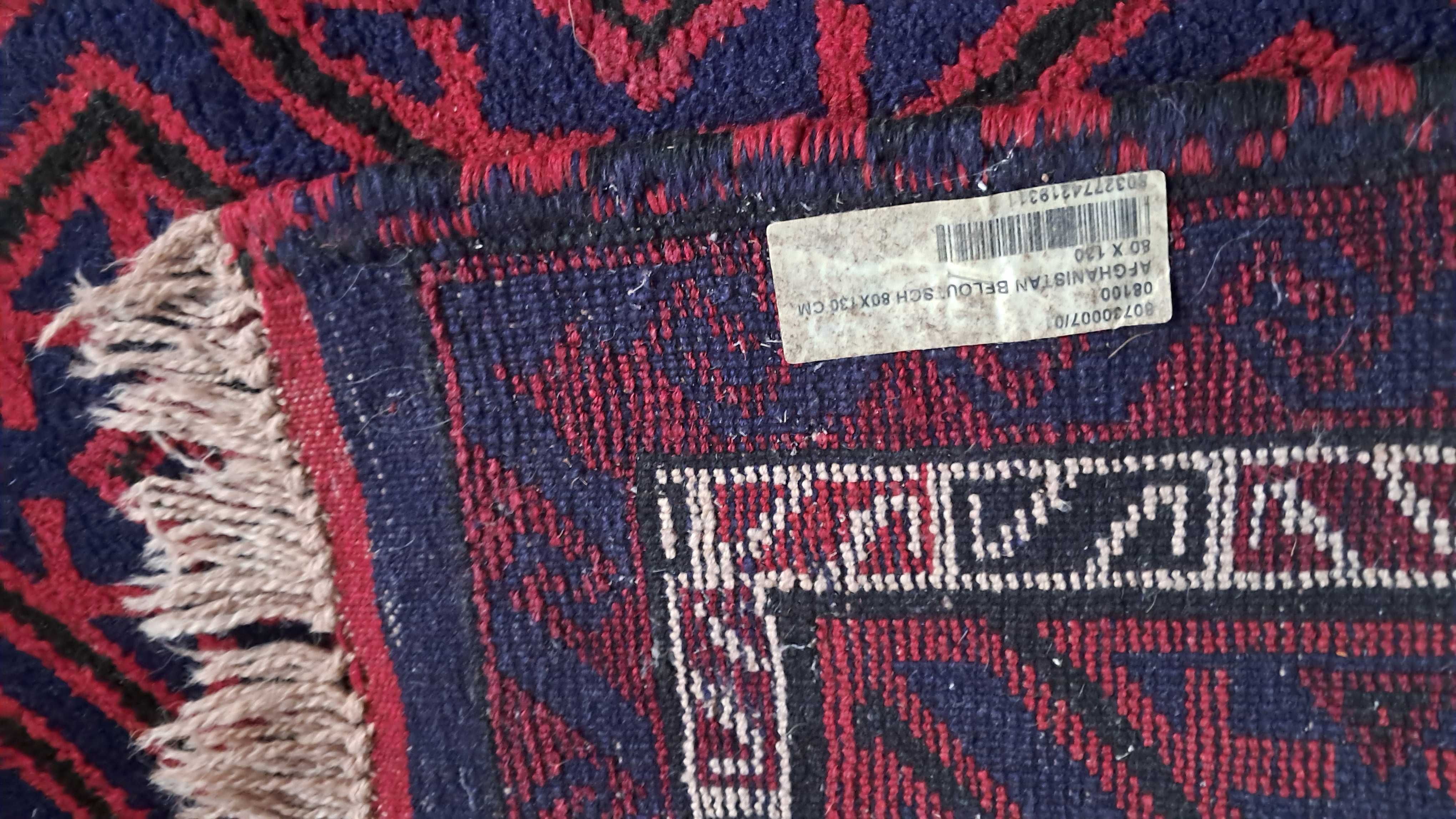Stary ręcznie wiązany Afgański dywanik