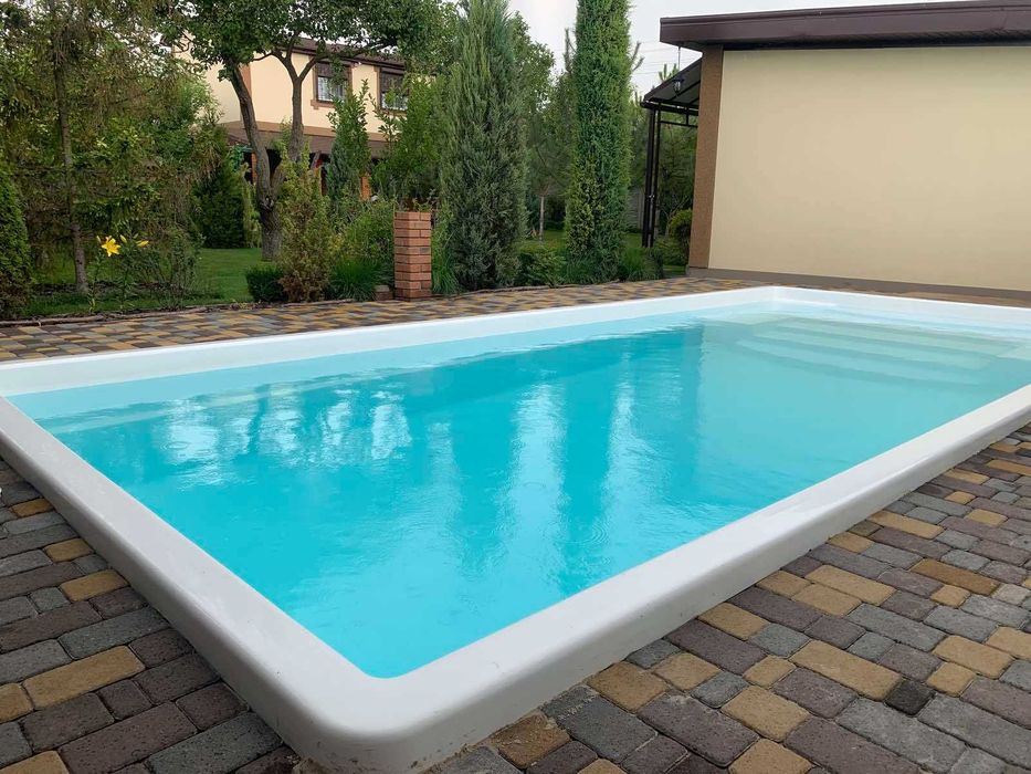 Комфортний басейн “Пляж” — 7,6 x 3,6 x 1,5 м | Монтаж під ключ Якісний