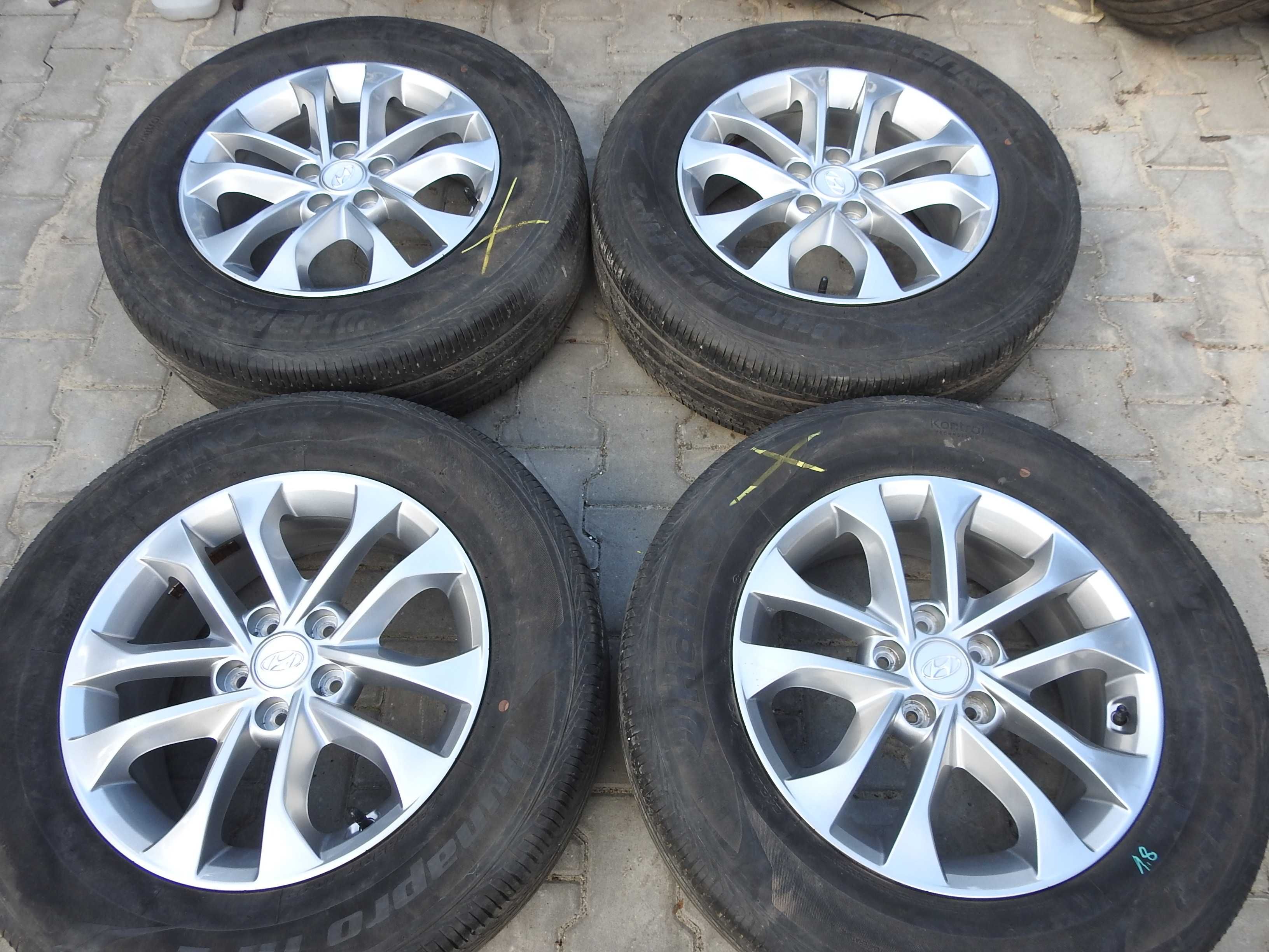 4x ALU 17'' 5x114,3 7J ET 47 HYUNDAI Tucson I30 I40 IX35 Jak NOWE TPMS