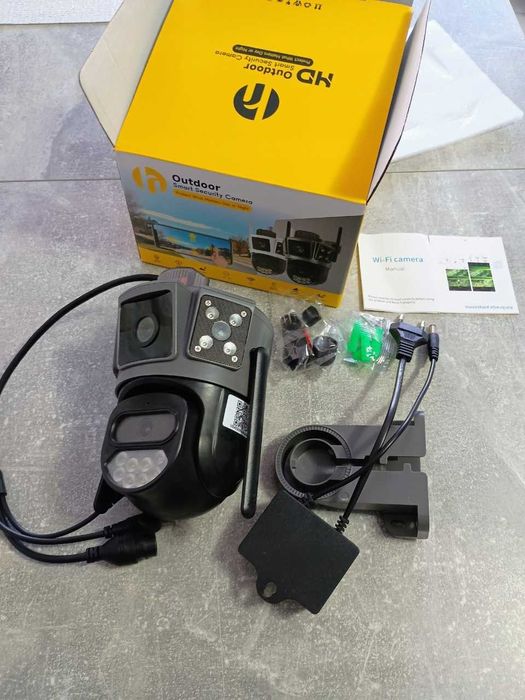 Kamera Zewnętrzna Podwójna Nagrywanie Audio Obraz Obrotowa